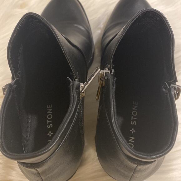 NWT Sun Stone Abby Double Zip Booties Black 6M - Picture 8 of 10